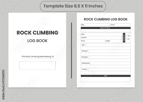 Rock Climbing Log Book and KDP Interior