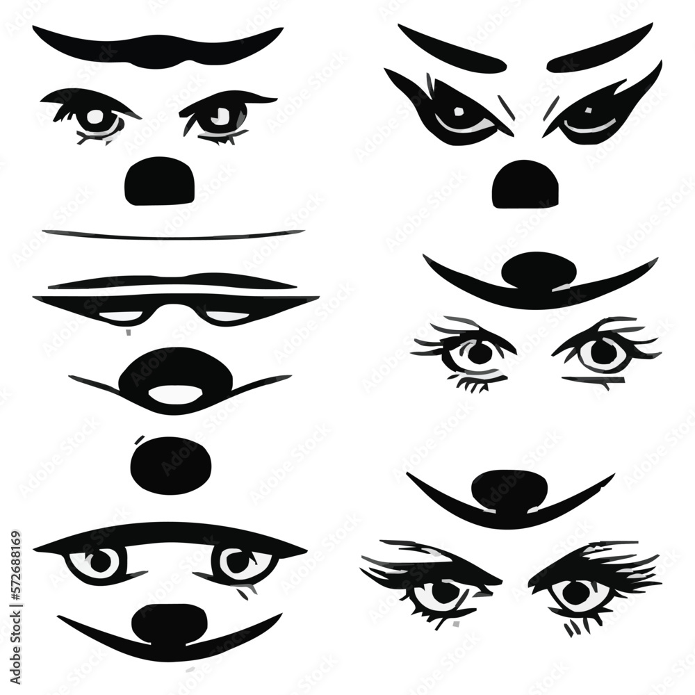 Set of eyes expressions vector file Set of eyes expressions vector file