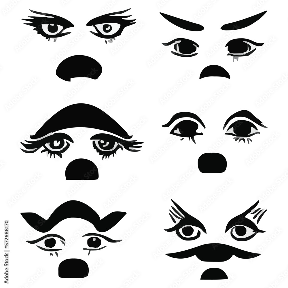 Fototapeta premium Set of eyes expressions vector file