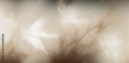 Smoky abstract organic background in gray and beige tones. Created with Generative AI. photo