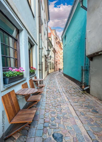 Narrow medieval street in the old town