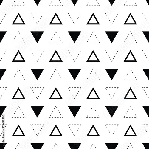 Triangle Geometric Pattern Abstract Background. Seamless. Fashion. Vector