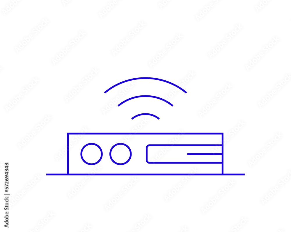 Isolated Geometric technology illustration. Vector wi-fi icon in flat design art. Trend blue color Isolated Geometric technology illustration. Vector wi-fi icon in flat design art. Trend blue color