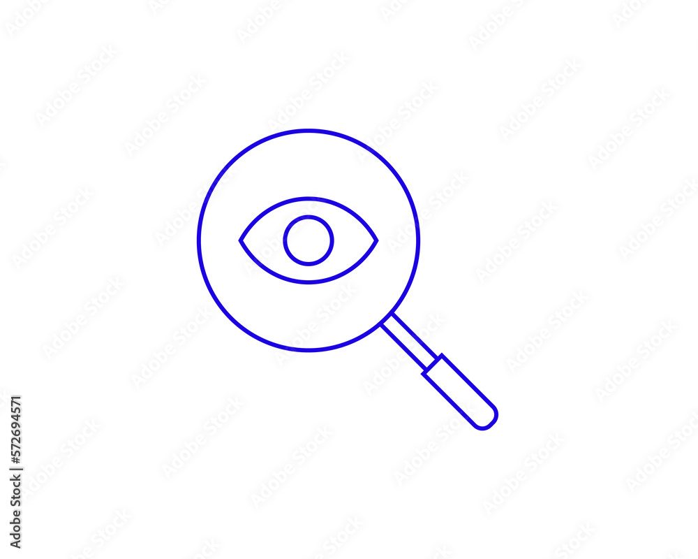 Isolated Geometric technology illustration. Vector search data icon in flat design art. Trend blue color Isolated Geometric technology illustration. Vector search data icon in flat design art. Trend blue color