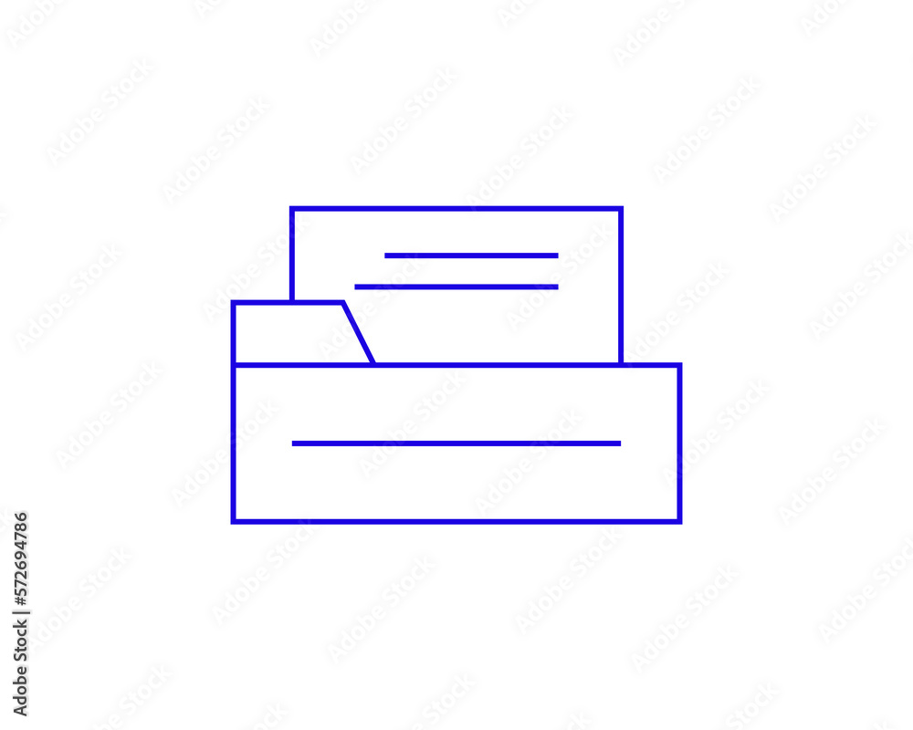 Isolated Geometric files illustration. Vector files explorer icon in flat design art. Trend blue color Isolated Geometric files illustration. Vector files explorer icon in flat design art. Trend blue color