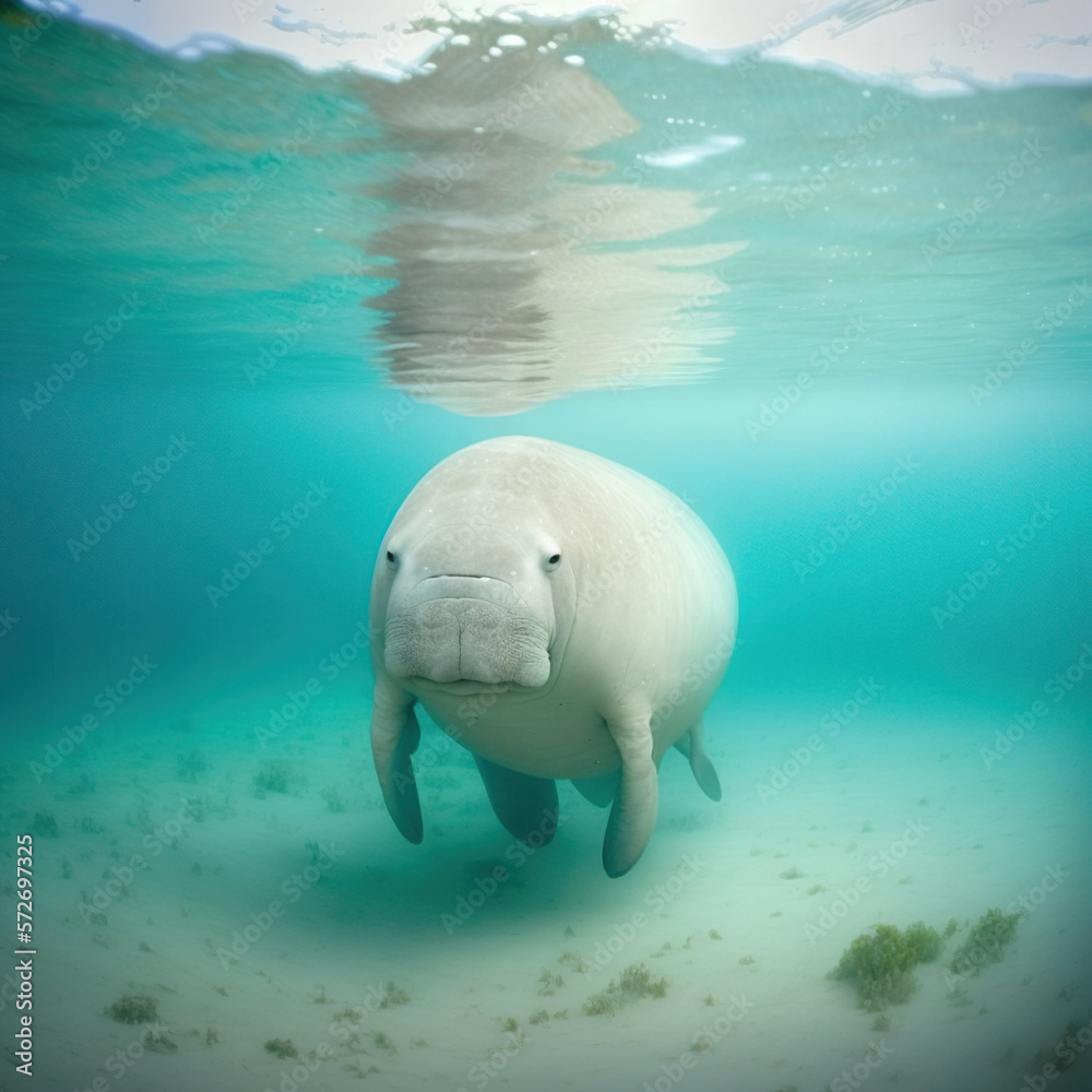 Naklejka premium Dugong Generative AI