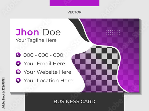 Modern vector cre+ative business card design template