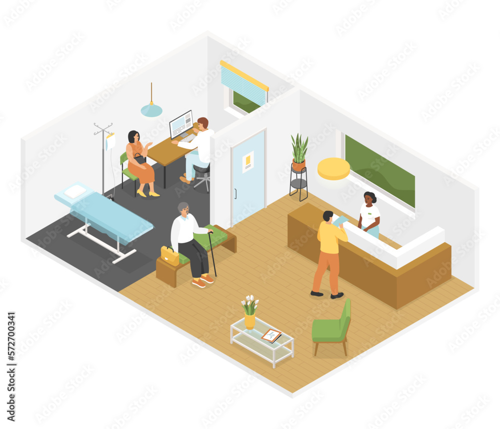 Medical clinic - modern vector colorful isometric illustration