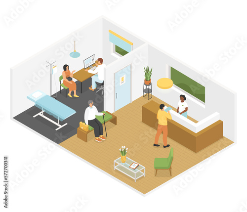 Medical clinic - modern vector colorful isometric illustration