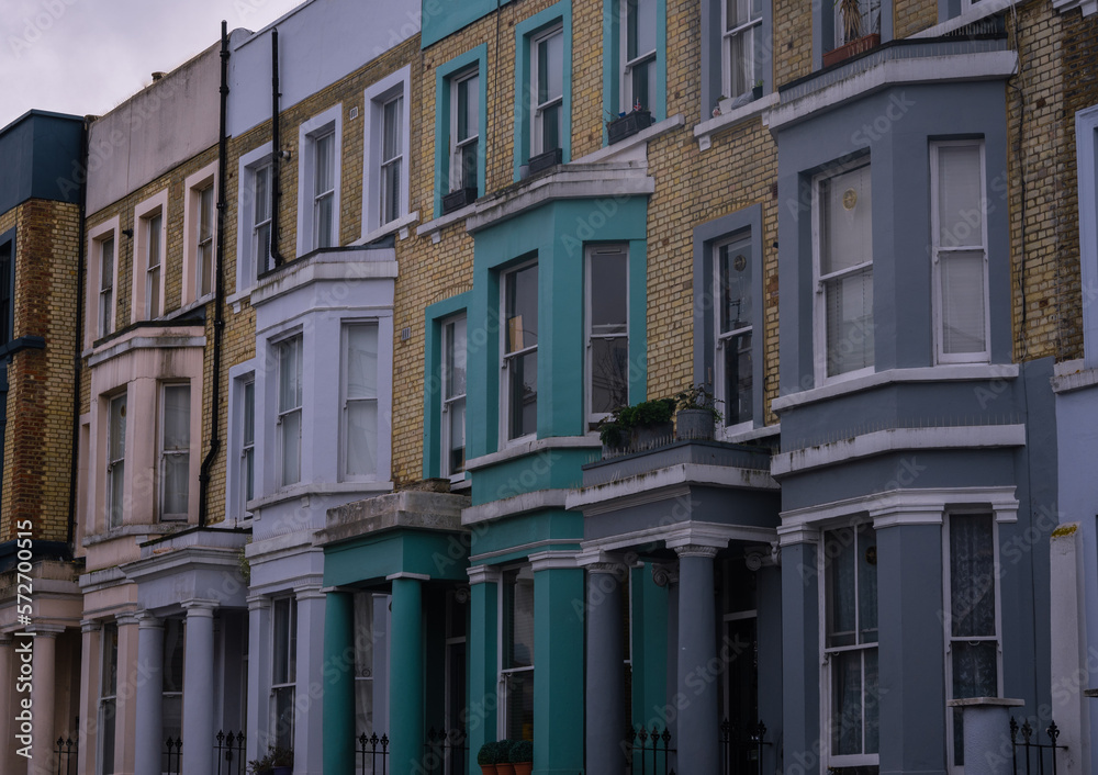Street in Notting Hill, district in the borough of Kensington and Chelsea in central London.