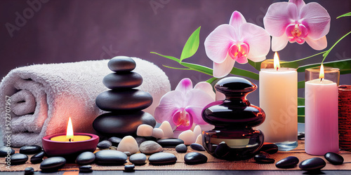 Background for spa theme product presentation, business concept, Generative AI