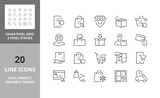 click and collect 64px and 256px editable vector set