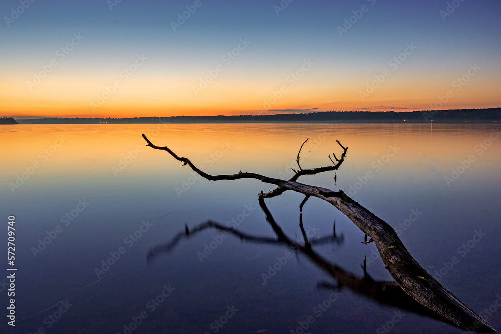 Fototapeta premium Sonnenuntergang am Berliner Wannsee