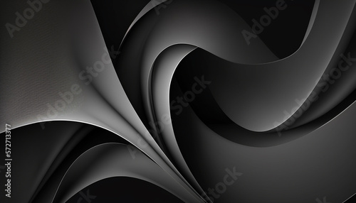 charcoal, gray, black color abstract background, wavy surface, generative ai