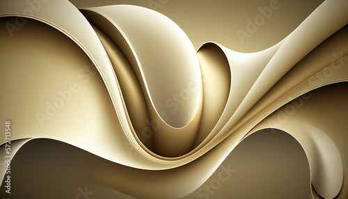 ivory color abstract background, wavy surface, generative ai