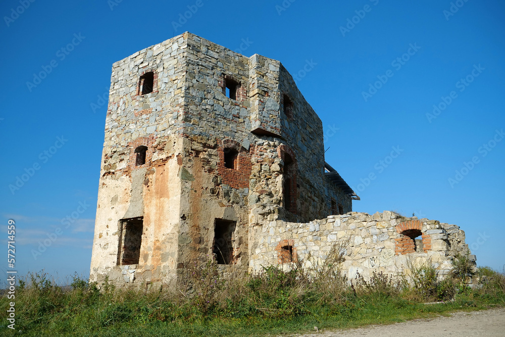 Pniv Castle - medieval historical object, Ivano-Frankivsk region, Ukraine