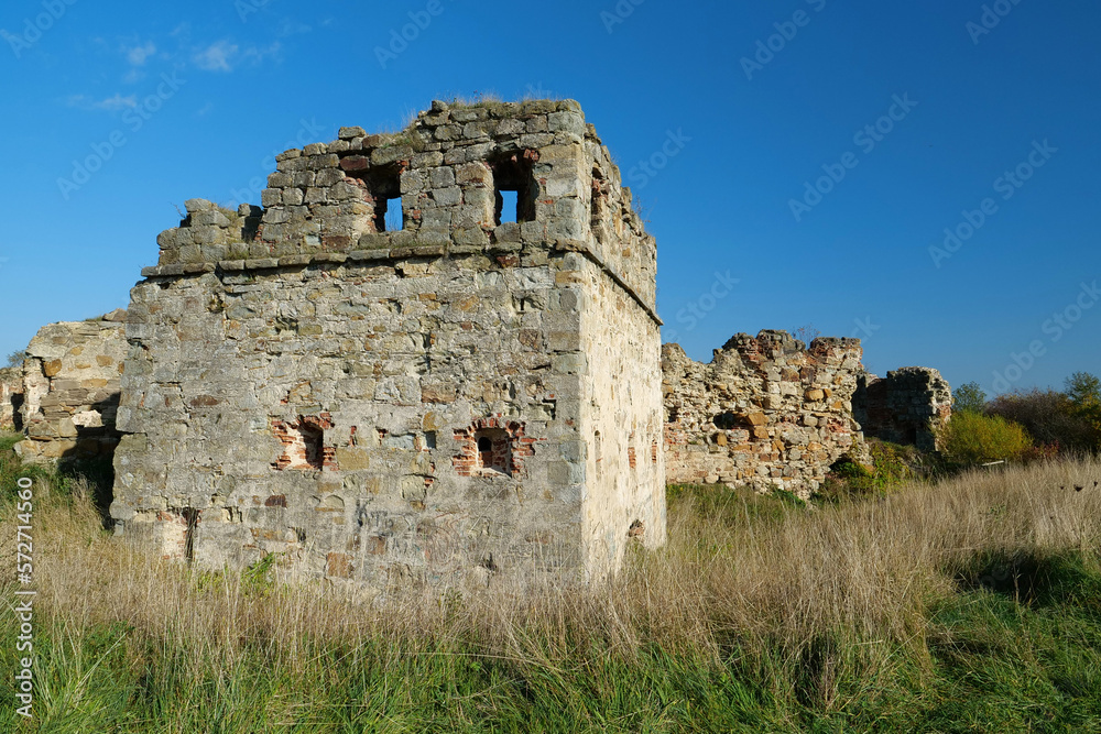 Ruins of Pniv Castle in Ivano-Frankivsk region of western Ukraine