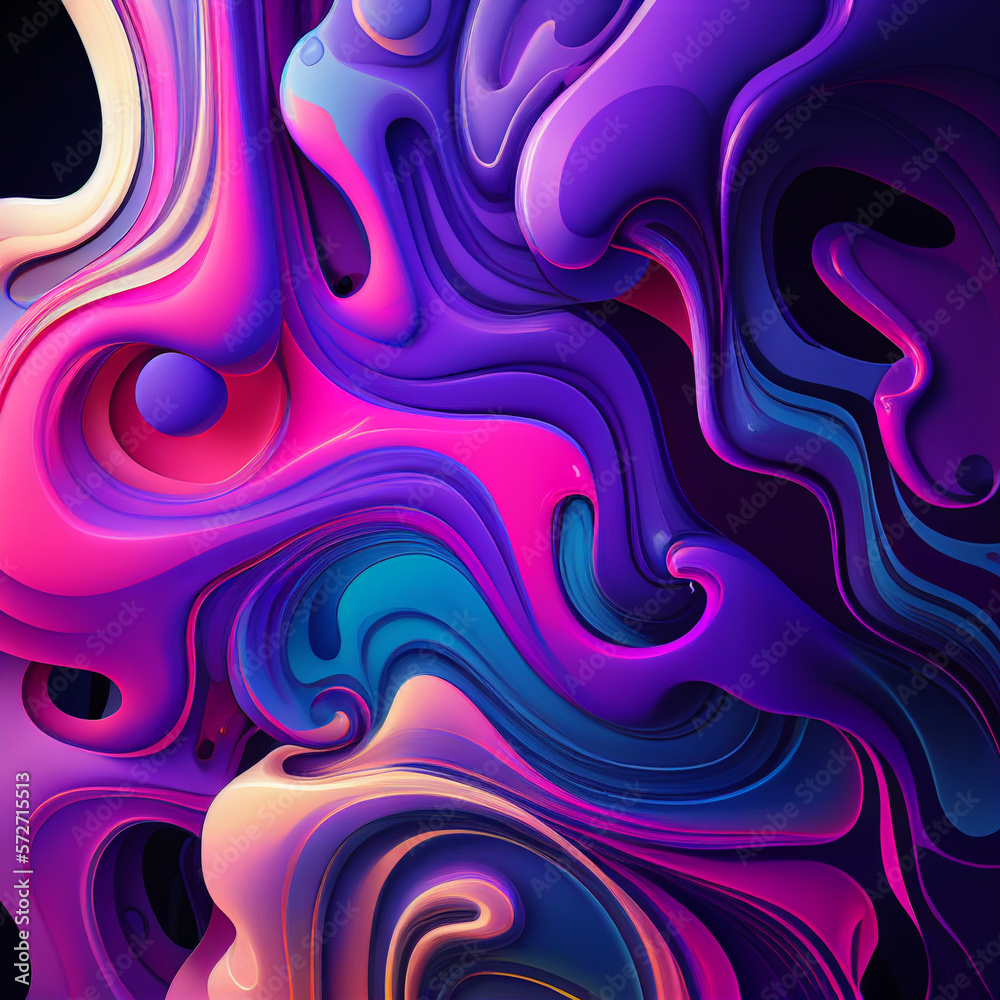 abstract liquid paint background design, colorful fluid art ...