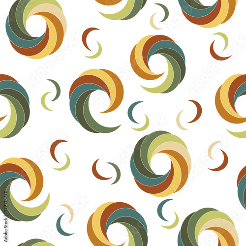 Abstract seamless pattern on isolated background
