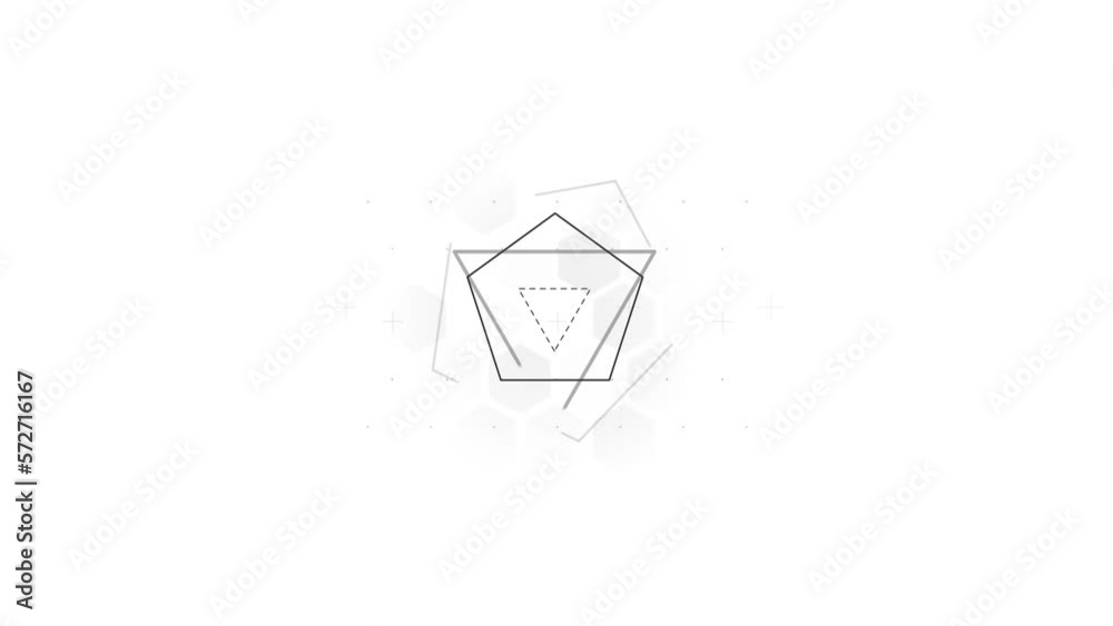 Looped animation of simple geometric shapes HUD element. Looped animation of simple geometric shapes HUD element.