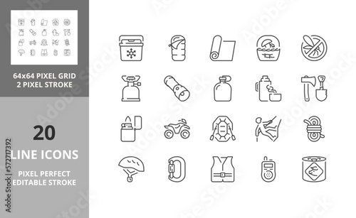 outdoor 64px and 256px editable vector set 2/2