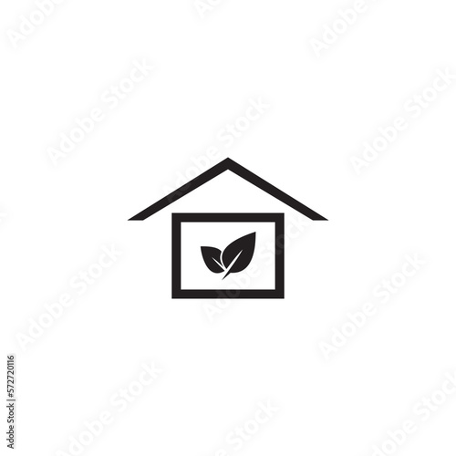 eco house icon symbol sign vector