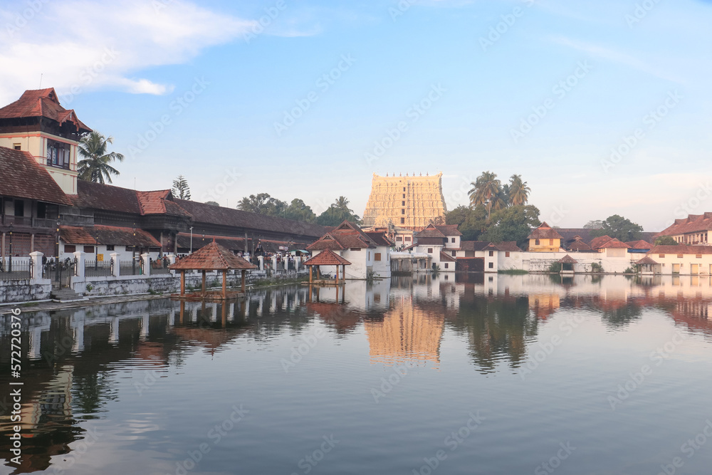 Morning view of Sree Padmanabha Swamy Temple at Trivandrum, Kerala 