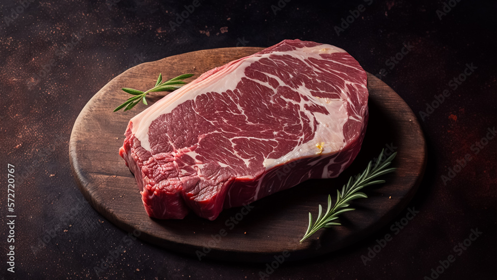 Savor the Bold and Juicy Flavor of Our Premium Raw Rib Eye Beef Steak
