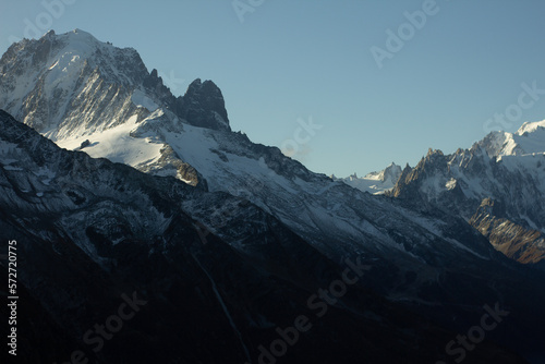 peaks in the snow