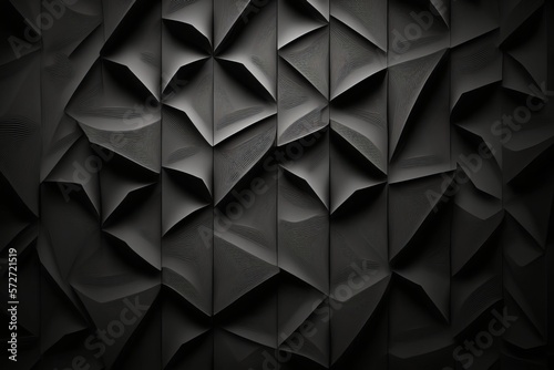 A Striking Surface: A Beautiful Abstract Decorative Background on a Black Wall - Generative AI