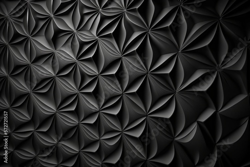 A Graphic Wonder  A Beautiful Abstract Black Wall Texture with Decorative Flair - Generative AI