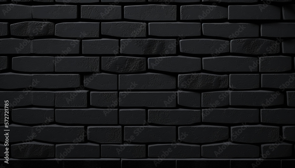Black Brick Wall For Textured Black Backgrounds, Perfect for Portraits and Product | Generative Art 