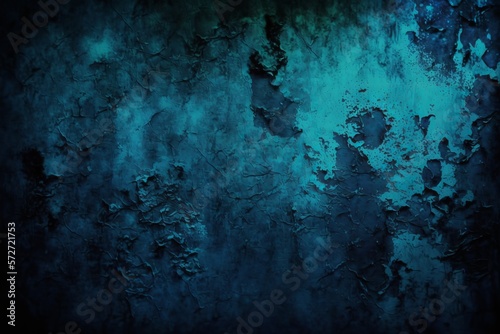 A Textured Twilight: A Beautiful Abstract Grunge Decorative Dark Blue Wall Background - Generative AI