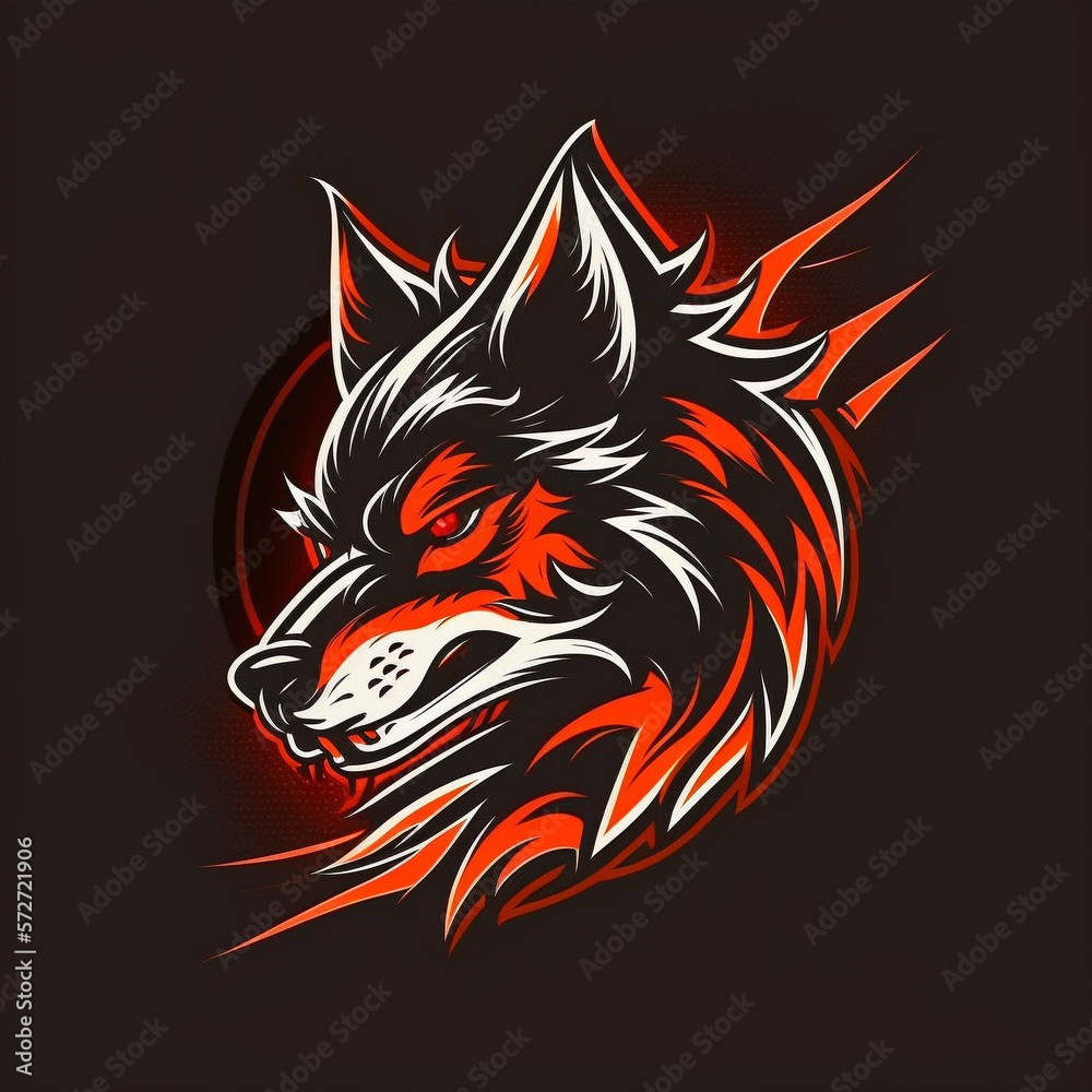 An Aggressive Wolf Logo for Gaming | Generative Art An Aggressive Wolf Logo for Gaming | Generative Art