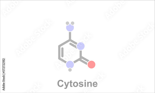 Simplified formula icon of cytosine.