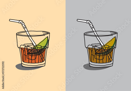 illustration of a glass of juice
open for design custom order photo
