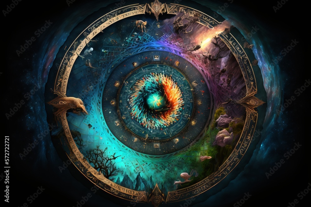 Exploring the Mystical World of the Cosmic Wheel of Destiny - Generative AI