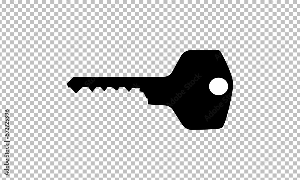 Door key icon on transparent background Door key icon on transparent background