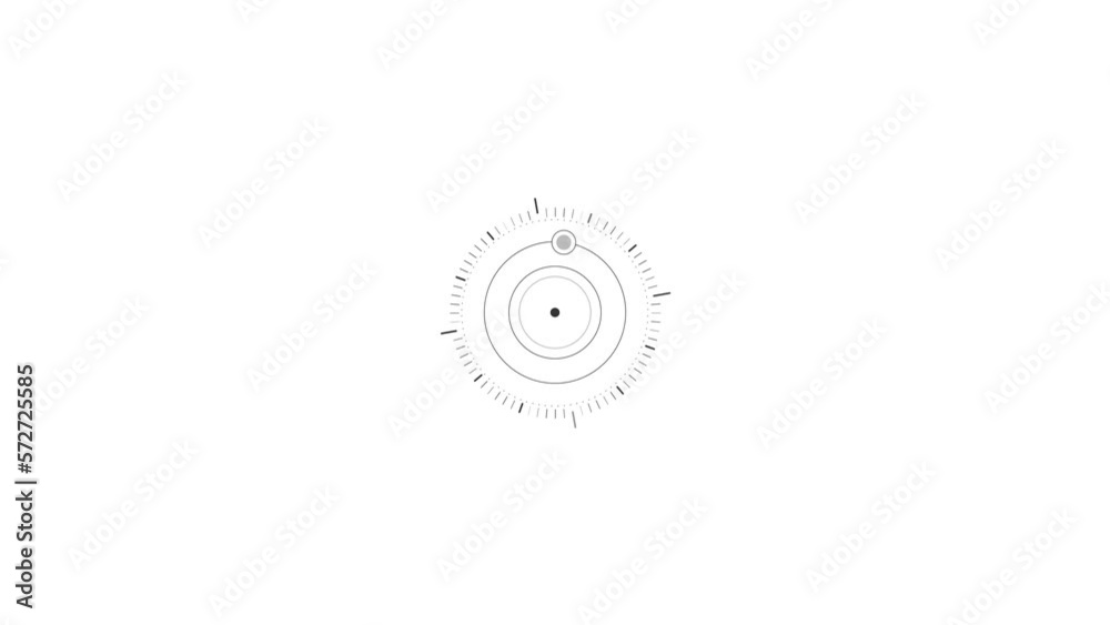 Looped animation of measuring circular scale HUD element. Looped animation of measuring circular scale HUD element.