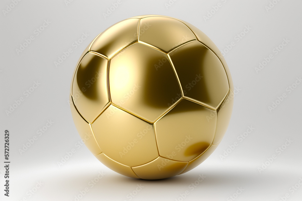 golden soccer ball abstract, Generative AI