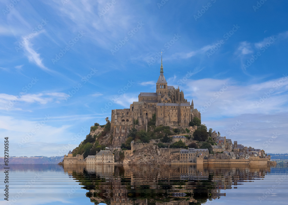 abbey located on the tidal island in Normandy