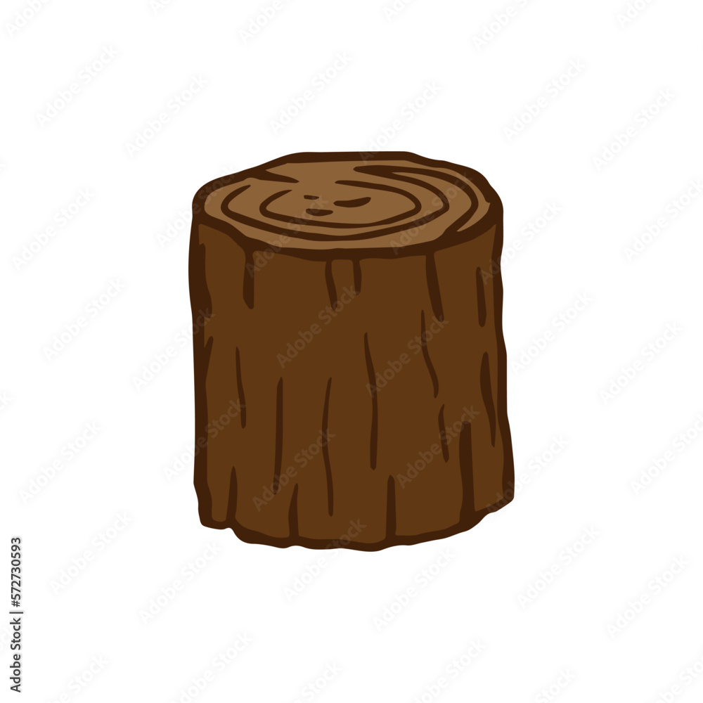 Fotografie Vector illustration of a stump.