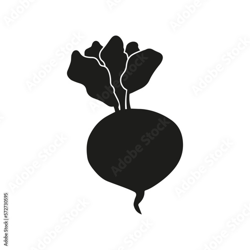 Beetroot icon. Vector. Flat design.