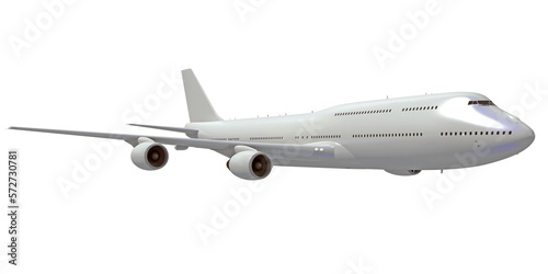 Aircraft 3D rendering airplane on white background © 3D Horse