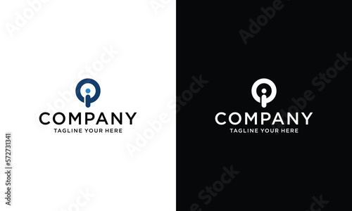 IO Letter Logo. Creative Modern Business Typography Vector OI Logo design on a black and white background.