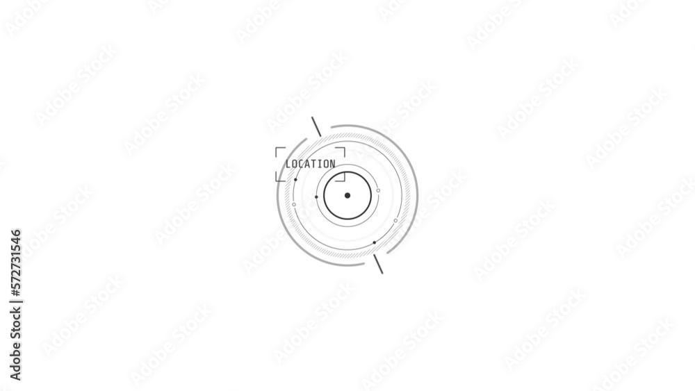 Looped animation of a circular location indicator HUD element. Looped animation of a circular location indicator HUD element.