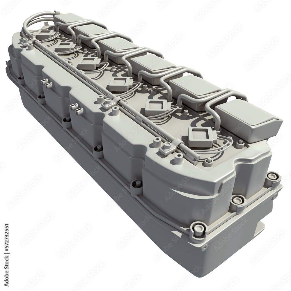 Car Engine Part 3D rendering on white background Car Engine Part 3D rendering on white background