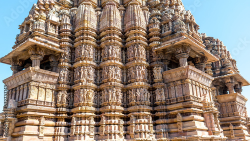 Kandariya Mahadeva Temple is the largest and most ornate Hindu temple in the medieval temple group found at Khajuraho in Madhya Pradesh, India photo