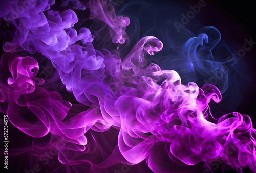 Neon dji smoke background. Abstract Liquid effect. Dripping wave texture. Vibrant colors. AI generative