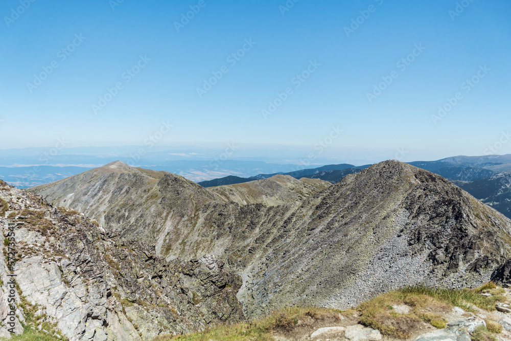 Beautiful Summer Mountain Landscape . Musala Peak  in Rila Mountain ,Bulgaria 